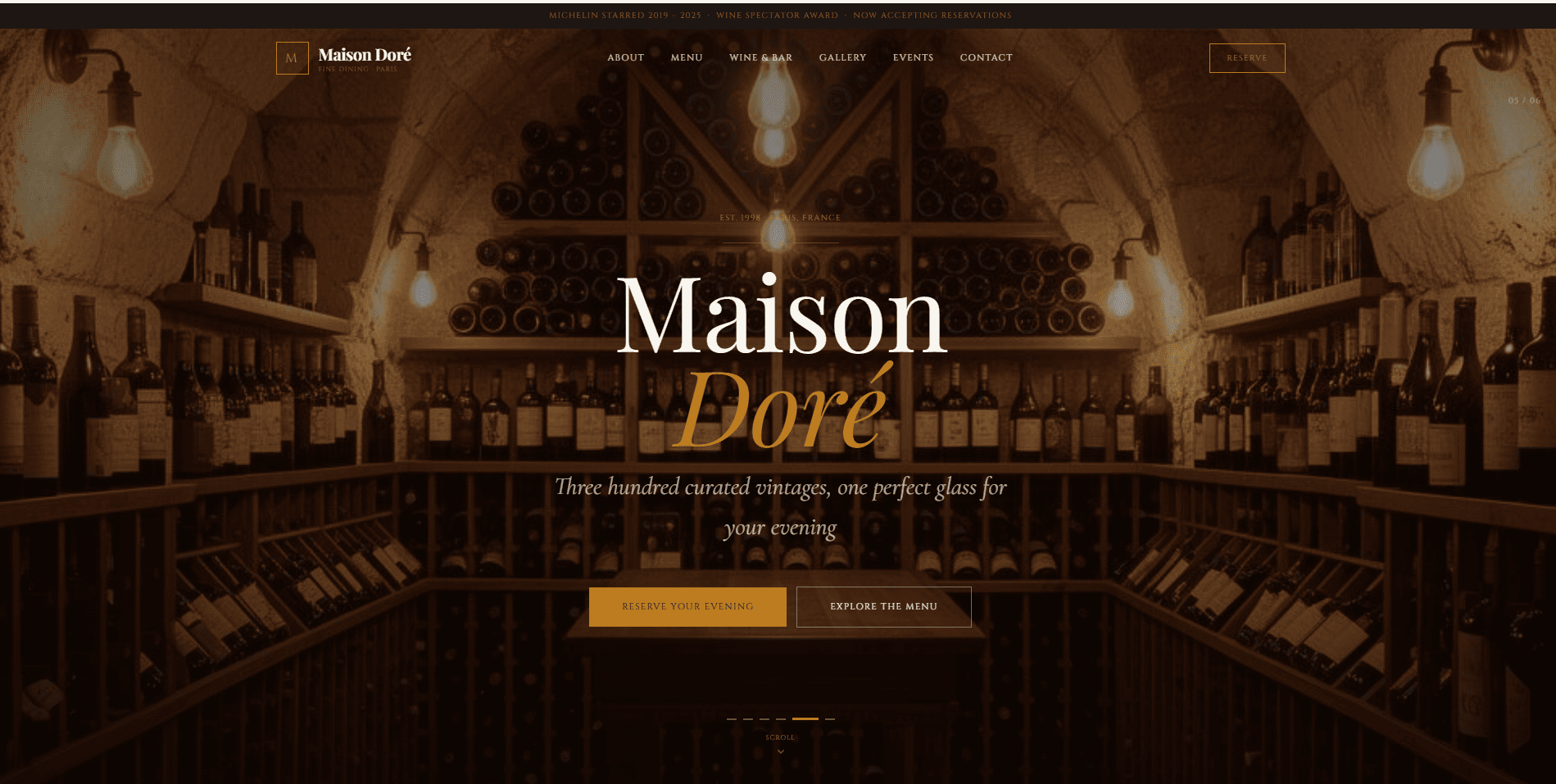 Boutique Maison — Restaurant website built by Courtex Edge